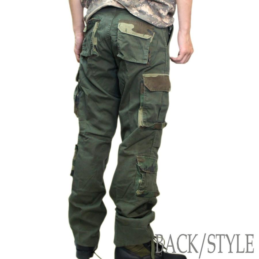 迷彩アクセント バトルルーパー 米軍ファティーグ8Pパンツ ヴィンテージ加工 ロスコ Rothco Vintage Paratrooper Fatigue Pants | ROTHCO | 01