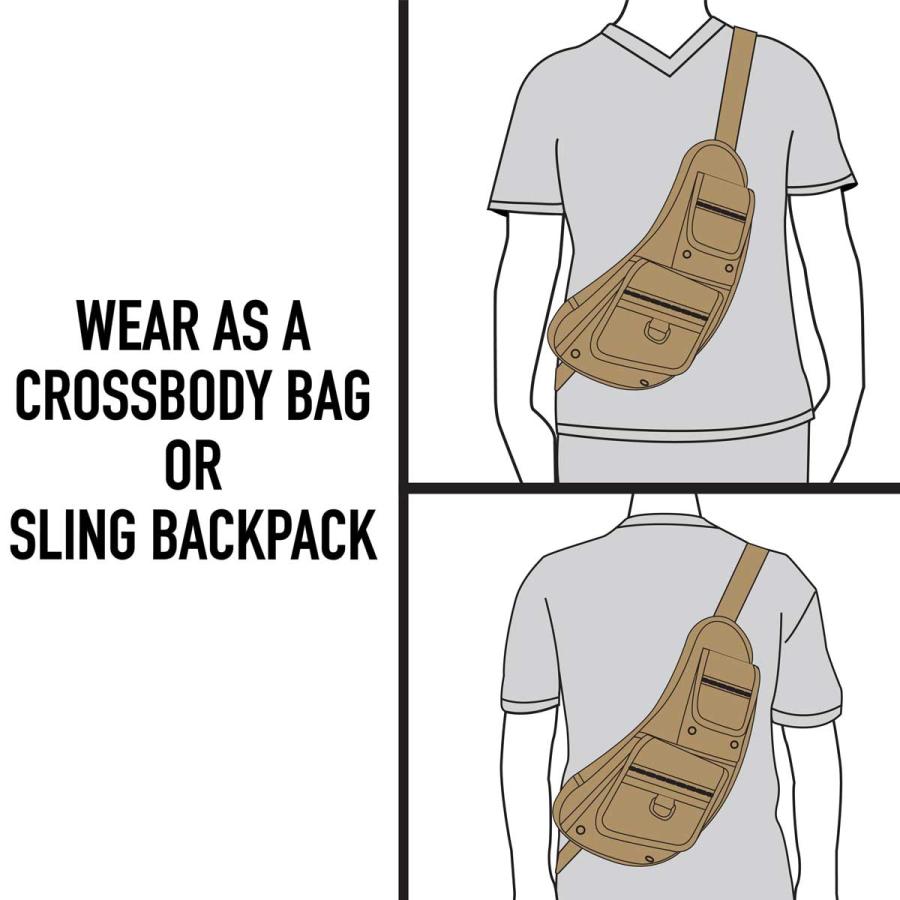 クロスボディバッグ ヴィンテージ加工 キャンバス生地 USAロスコ社 動きやすく、丁度よいサイズのショルダーバッグ | ROTHCO | 02