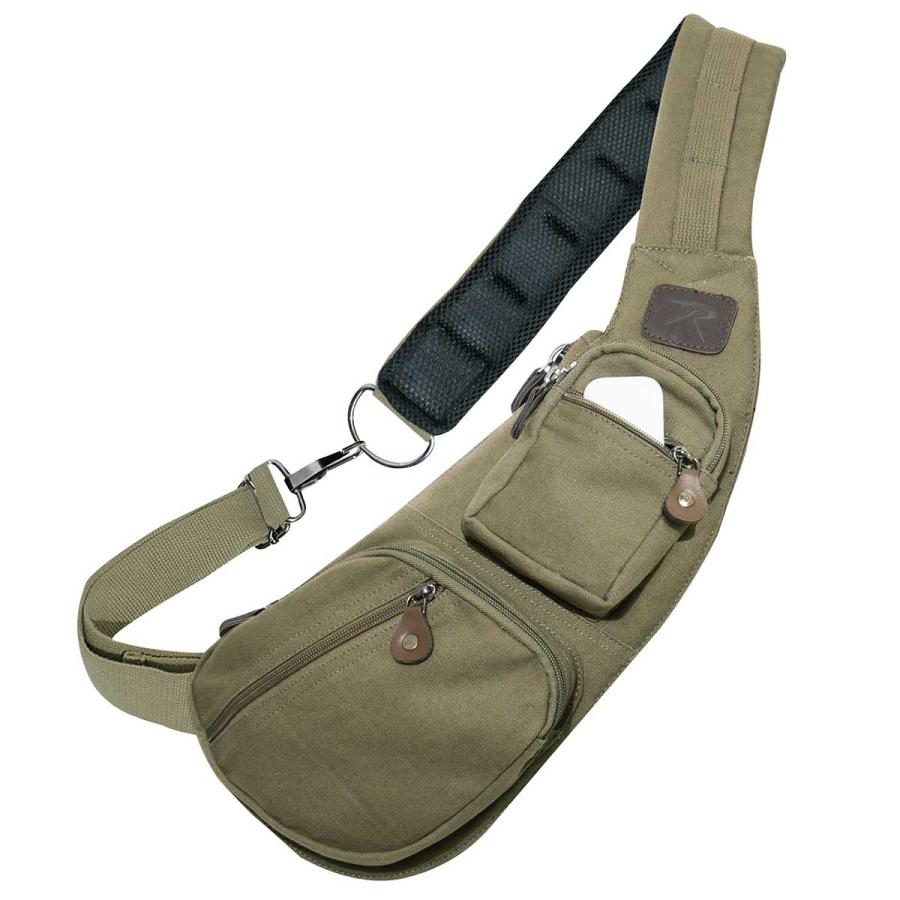 クロスボディバッグ ヴィンテージ加工 キャンバス生地 USAロスコ社 動きやすく、丁度よいサイズのショルダーバッグ | ROTHCO | 03