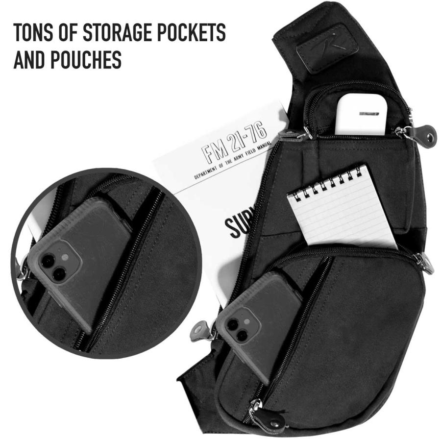 クロスボディバッグ ヴィンテージ加工 キャンバス生地 USAロスコ社 動きやすく、丁度よいサイズのショルダーバッグ | ROTHCO | 06