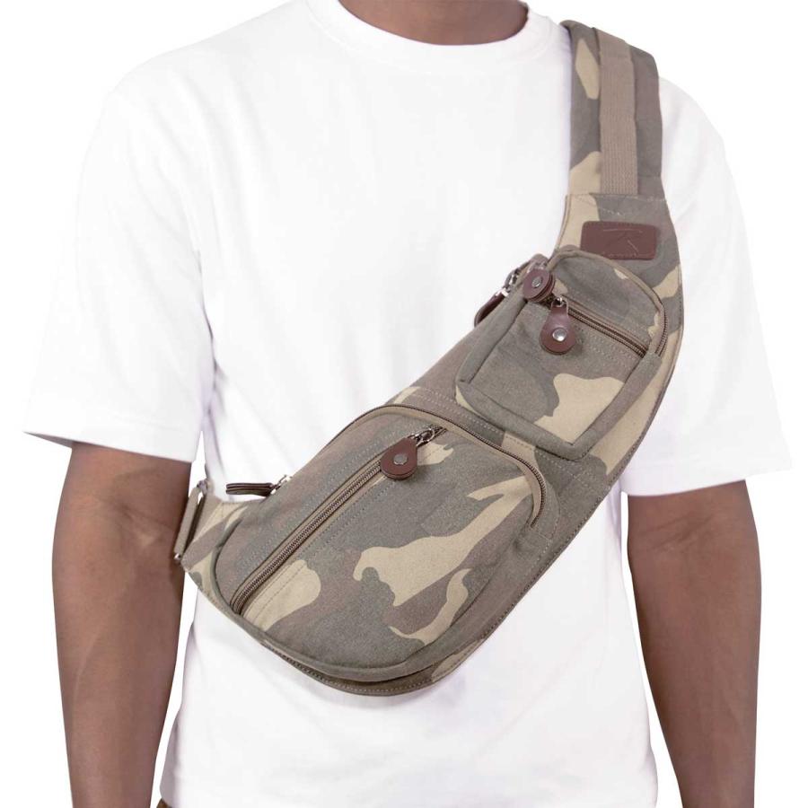 クロスボディバッグ ヴィンテージ加工 キャンバス生地 USAロスコ社 動きやすく、丁度よいサイズのショルダーバッグ | ROTHCO | 07