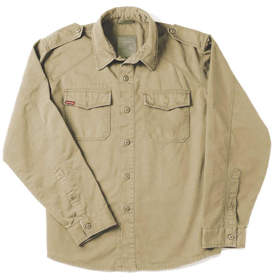 送料無料 USA ロスコ  ミリタリー カーキベージュ ヴィンテージ ファティーグシャツ  2WAYスタイル Rothco Military VINTAGE FATIGUE SHIRTS | ROTHCO