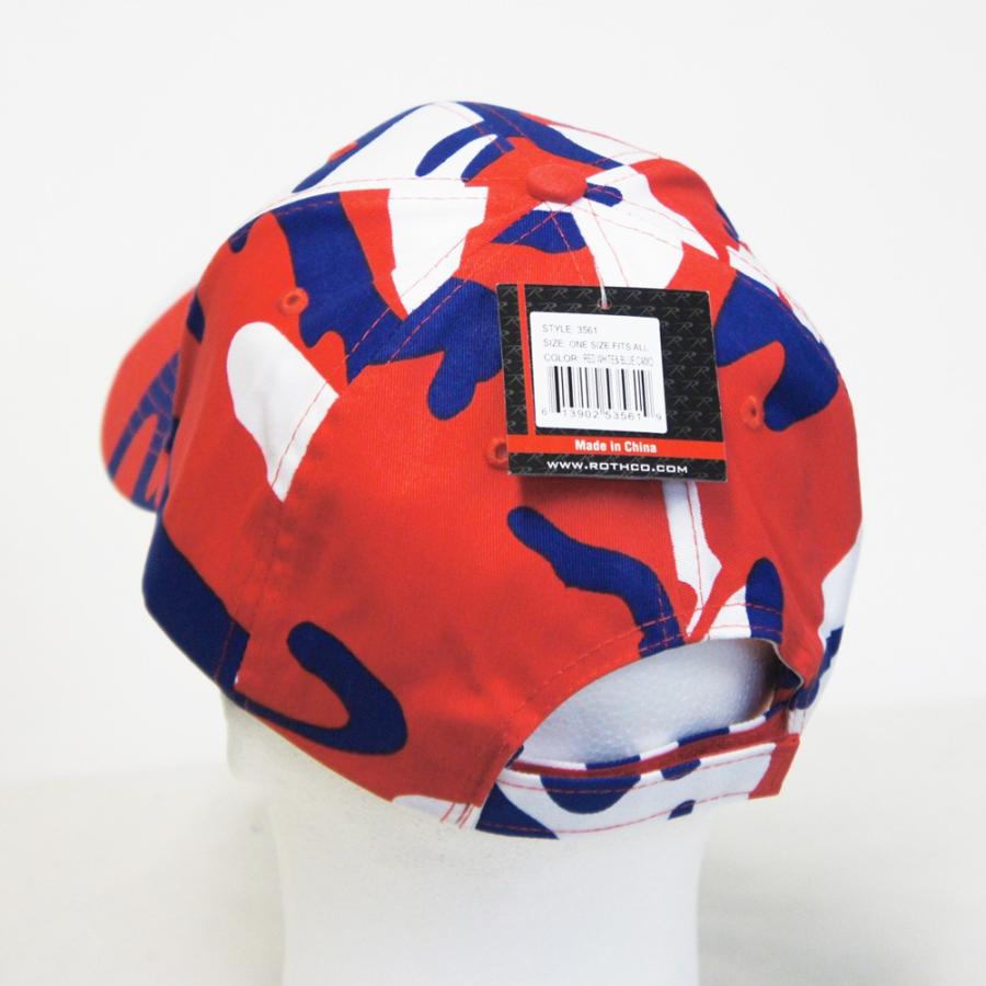 レッド・ホワイト・ブルー 迷彩 ミリタリー シュプリーム  キャップ ロスコRothco Color Camo Supreme Low Profile Cap | ROTHCO | 03