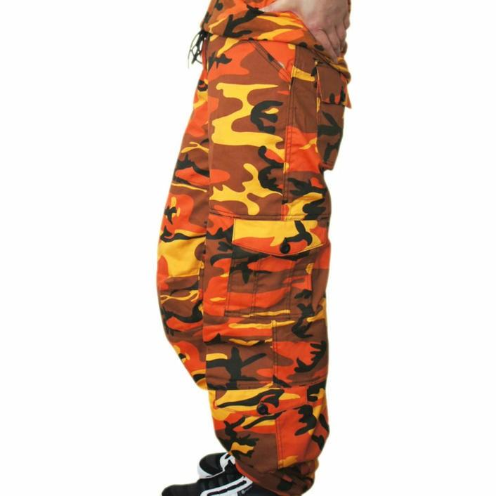 送料無料 ダンス オレンジ迷彩 パラシュート ファティーグパンツ ダンシング仕様　ロスコ　ウィメンズ CAMO Paratrooper Fatigue Pants | ROTHCO | 01