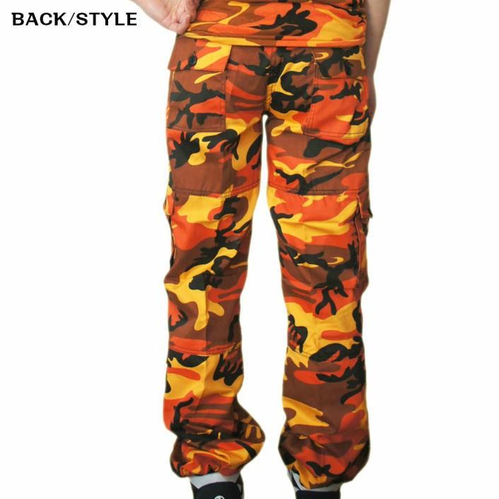 送料無料 ダンス オレンジ迷彩 パラシュート ファティーグパンツ ダンシング仕様　ロスコ　ウィメンズ CAMO Paratrooper Fatigue Pants | ROTHCO | 03