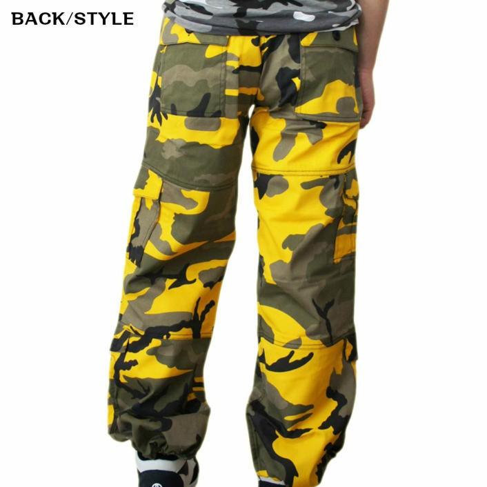 送料無料 ダンス イエロー迷彩 パラシュート ファティーグパンツ ダンシング仕様　ロスコ　ウィメンズ CAMO Paratrooper Fatigue Pants | ROTHCO | 03