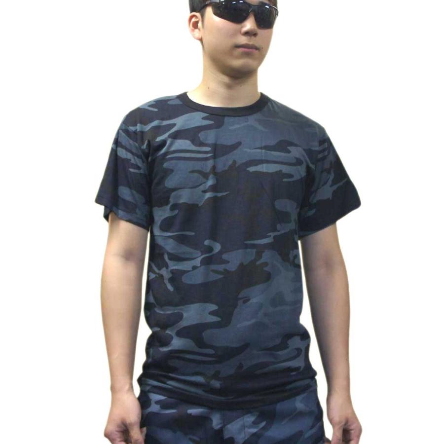 USA ミリタリーTシャツ 迷彩 ミッドナイトブルー柄 メンズ ロスコ アメリカ直輸入 ROTHCO CAMO T-SHIRTS 米軍 レプリカ仕様 | ROTHCO