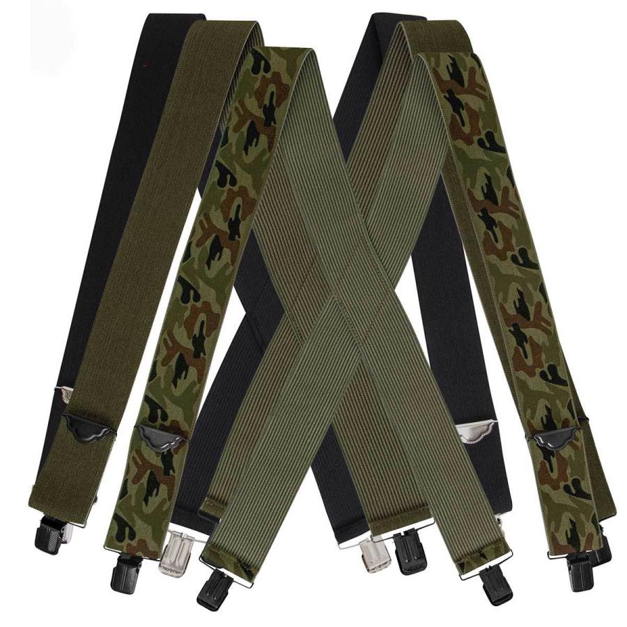 幅太つりバンド  ミリタリー サスペンダー ロスコ  メタル4点式 クリップ 5cm幅ベルト クロススタイル | ROTHCO