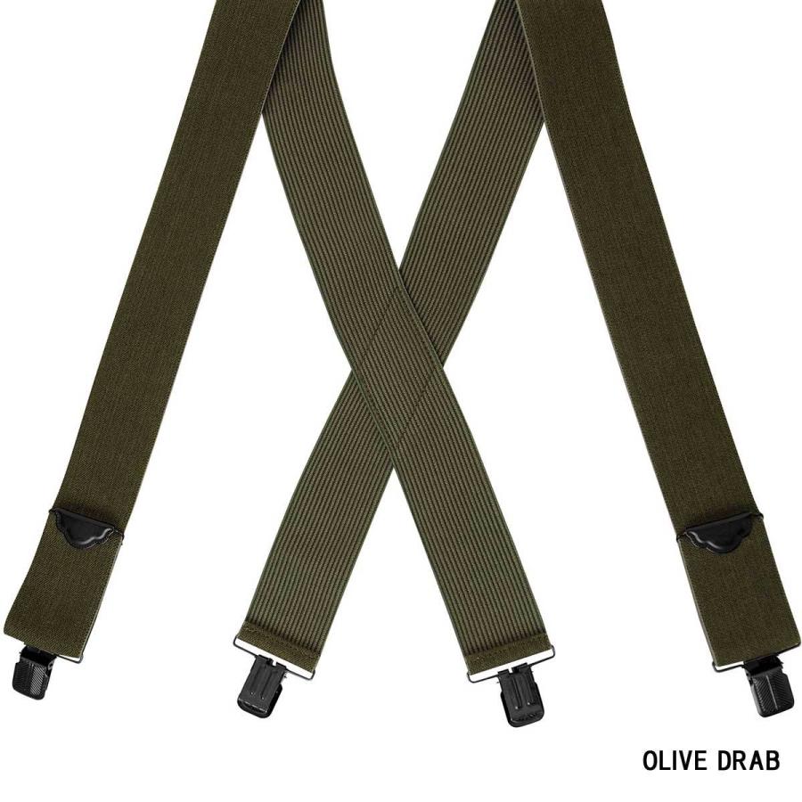 幅太つりバンド  ミリタリー サスペンダー ロスコ  メタル4点式 クリップ 5cm幅ベルト クロススタイル | ROTHCO | 04