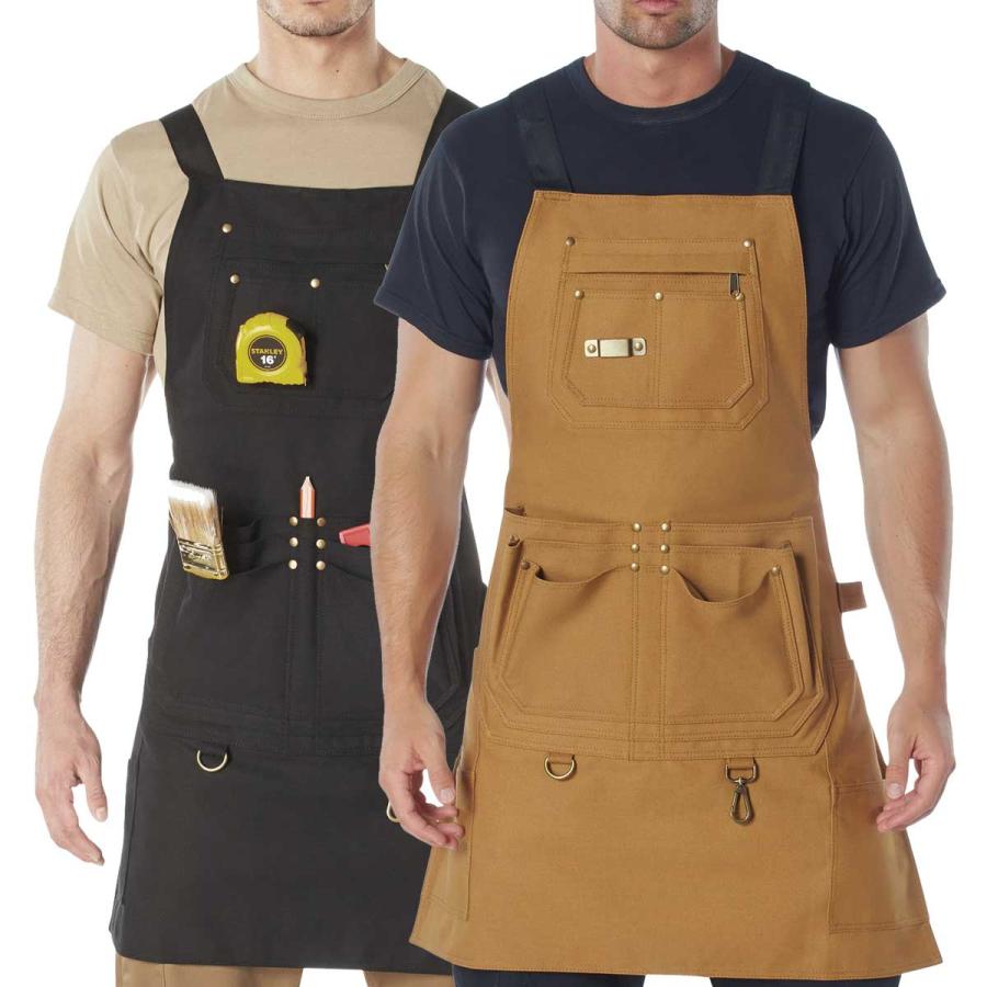 送料無料 アメリカン ワーキングエプロン 多目的ポケット Rothco Canvas Full Work Apron キャンバス フルワークエプロン | ROTHCO
