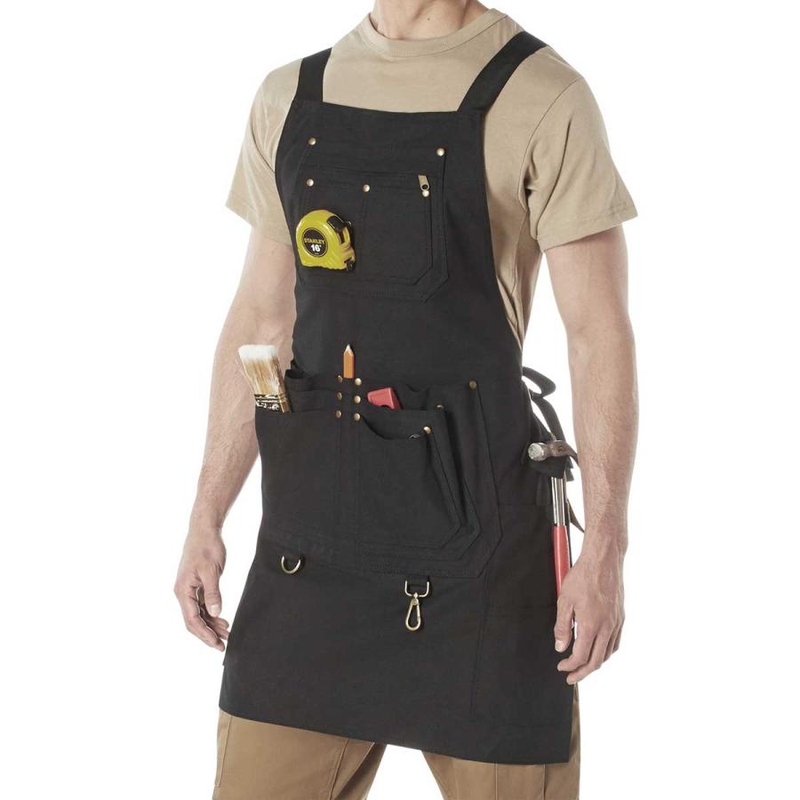 送料無料 アメリカン ワーキングエプロン 多目的ポケット Rothco Canvas Full Work Apron キャンバス フルワークエプロン | ROTHCO | 01