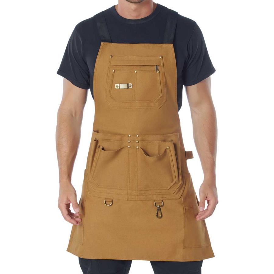 送料無料 アメリカン ワーキングエプロン 多目的ポケット Rothco Canvas Full Work Apron キャンバス フルワークエプロン | ROTHCO | 02