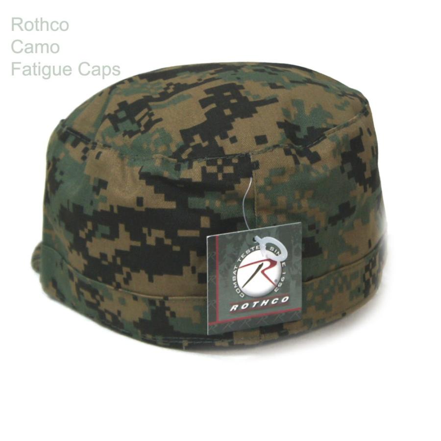 戦闘帽子 迷彩コンバットキャップ　ウッドランドデジタル柄 ロスコ MILITARY FATIGUE CAMO CAPS Rothco USA | ROTHCO | 02