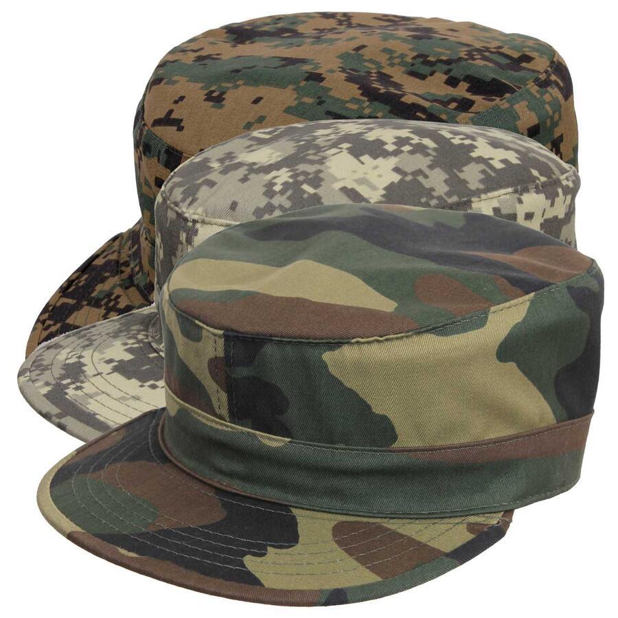 フリーサイズの 米軍 迷彩 パトロールキャップ コンバット 戦闘帽子 アジャスト付き USA ロスコ Rothco Adjustable Camo Fatigue Cap | ROTHCO