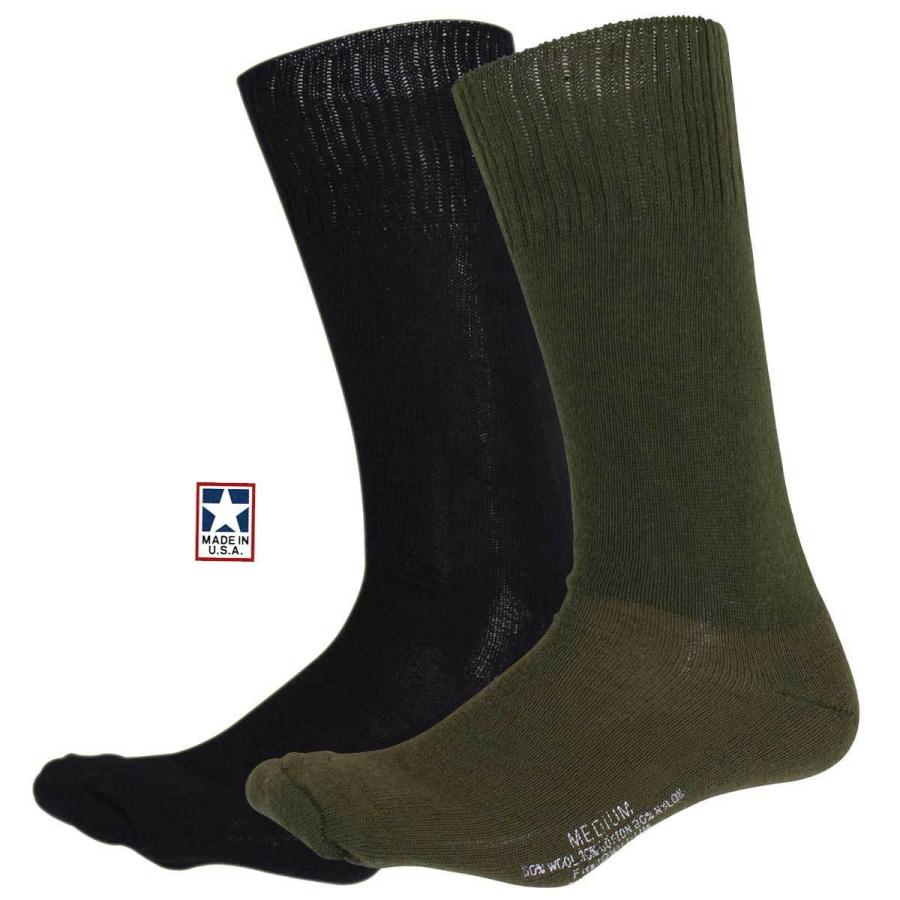 USAメイド クッションソール靴下 ジャングルブーツ向き ミリタリー ロスコ Rothco G.I. Type Cushion Sole Socks | ROTHCO