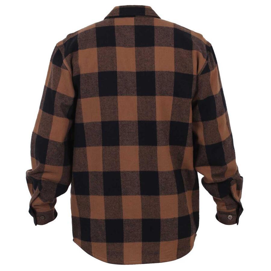 USAロスコ フランネルシャツ 茶黒 バッファローチェック ヘビーウエイト綿 ROTHCO Extra Heavyweight Buffalo Plaid Flannel Shirt！ | ROTHCO | 06