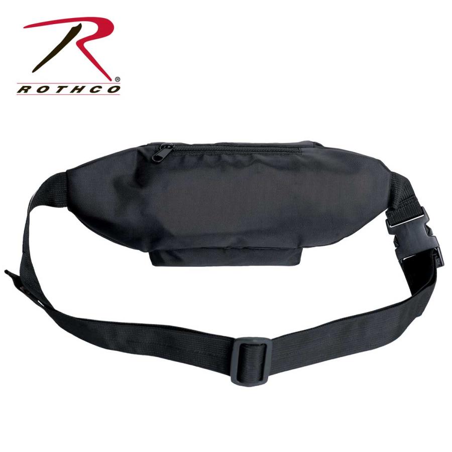 USAモデル ロスコ ミリタリー カジュアル ウエストバッグ ブラック Rothco Crossbody Fanny Pack | ROTHCO | 01