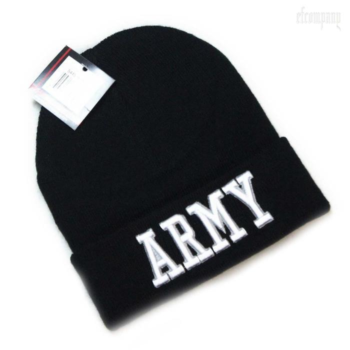 ニット ワッチキャップ 刺繍ARMY　エンブレム入り ロスコ rothco 5445 Deluxe Military Embroidered Watch Cap：Army！ | ROTHCO | 01