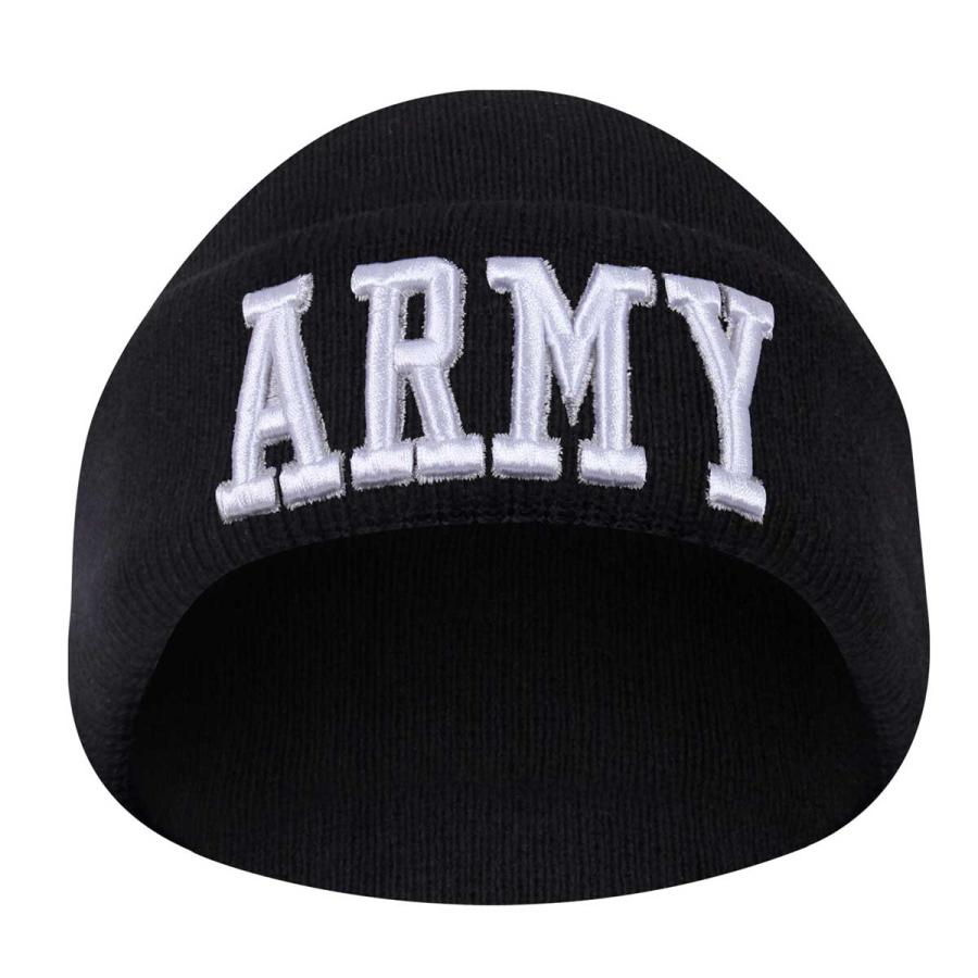 ニット ワッチキャップ 刺繍ARMY　エンブレム入り ロスコ rothco 5445 Deluxe Military Embroidered Watch Cap：Army！ | ROTHCO | 02