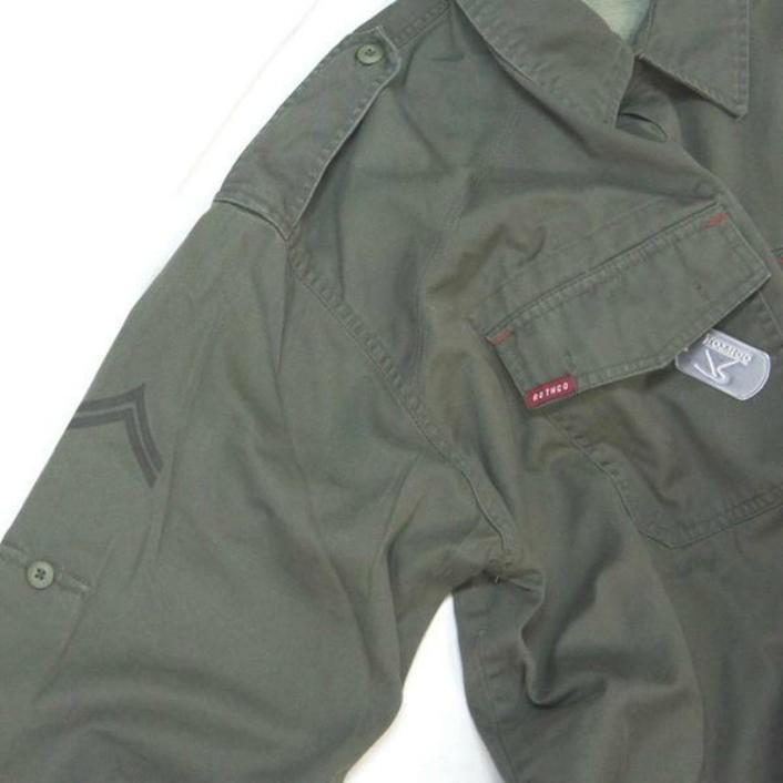 送料無料 ロスコ ミリタリー シャツ  ビンテージ加工  半袖＆長袖ロールアップ式 Rothco Military VINTAGE FATIGUE SHIRTS | ROTHCO | 06