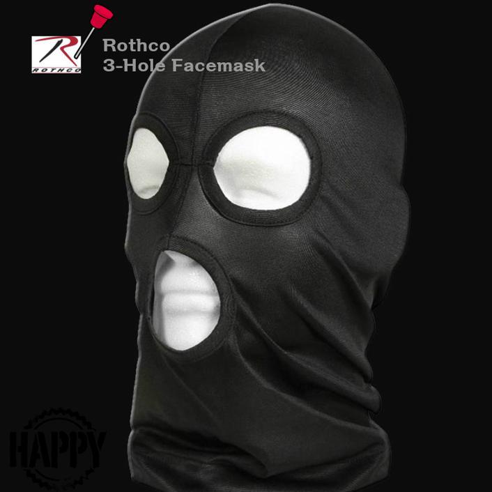ヒット商品 黒い 目出し帽子 フルフェイス マスク　ロスコ ROTHCO ３穴式覆面マスク ドライ | ROTHCO | 01