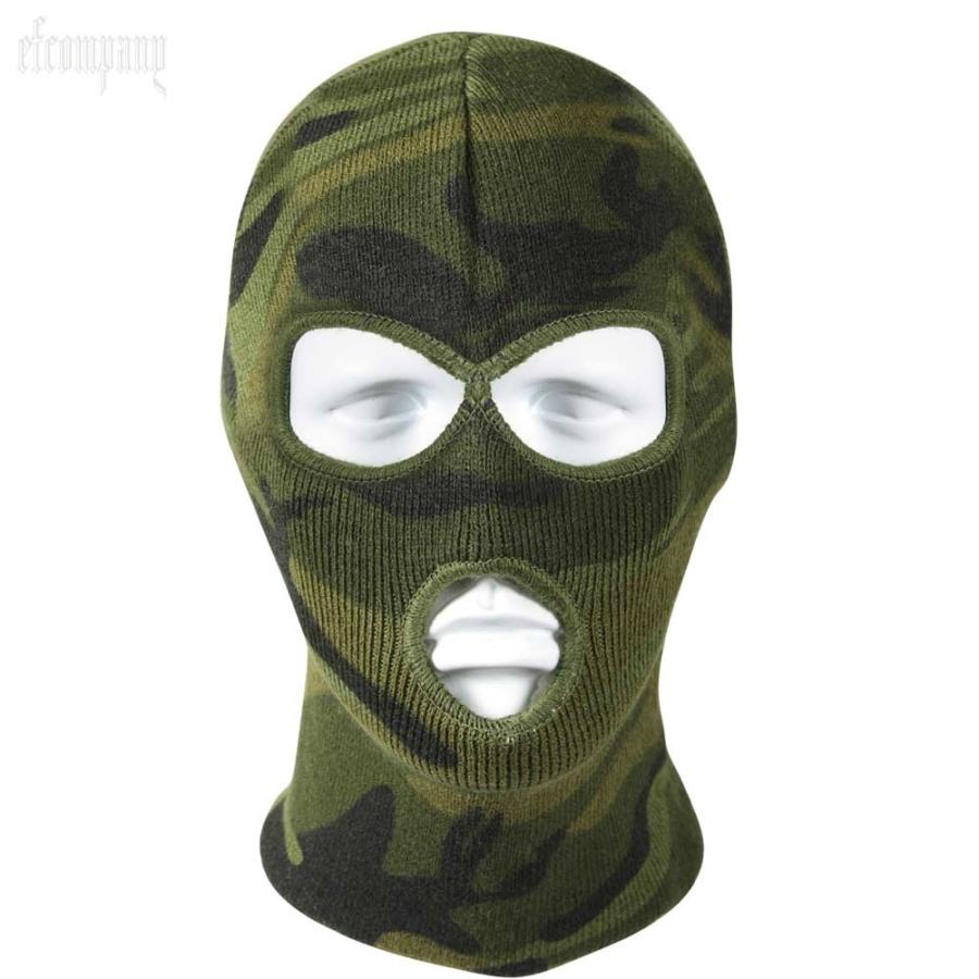 USAロスコ 防寒アイテム 迷彩 3穴 目出しニット帽子 フルフェイス バラクラバ | ROTHCO