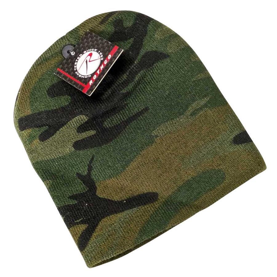 ミリタリー迷彩 アクリル ニット キャップ ロスコ Rothco  Acrylic Knit Watch Cap with Brim | ROTHCO | 01