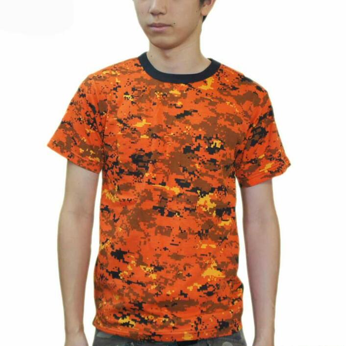 USA ミリタリーTシャツ 迷彩 オレンジ デジタル柄 メンズ ロスコ アメリカ直輸入 ROTHCO CAMO T-SHIRTS 米軍 レプリカ仕様 | ROTHCO