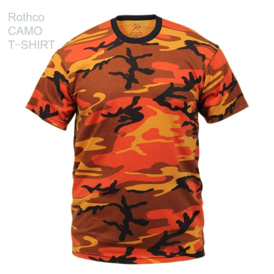 USA ミリタリーTシャツ 迷彩 サヴィッジ・オレンジ柄 メンズ ロスコ アメリカ直輸入 ROTHCO CAMO T-SHIRTS 米軍 レプリカ仕様 | ROTHCO | 01