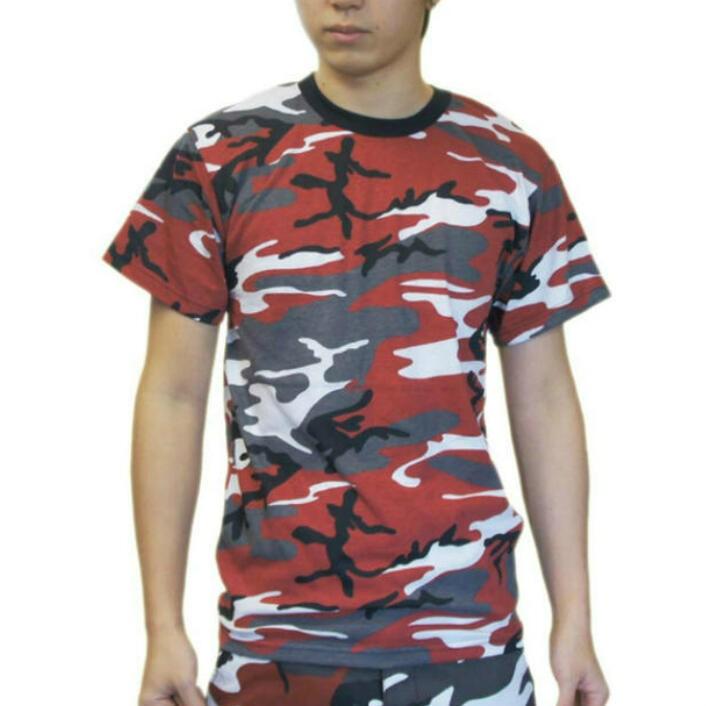 USA ミリタリーTシャツ 迷彩 ダンス レッド柄 メンズ ロスコ アメリカ直輸入 ROTHCO CAMO T-SHIRTS 米軍 レプリカ仕様 | ROTHCO