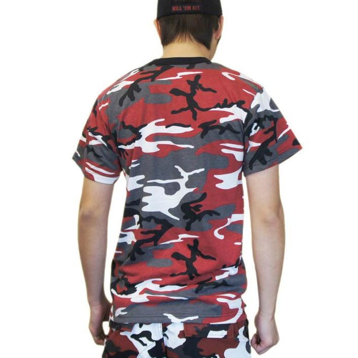 USA ミリタリーTシャツ 迷彩 ダンス レッド柄 メンズ ロスコ アメリカ直輸入 ROTHCO CAMO T-SHIRTS 米軍 レプリカ仕様 | ROTHCO | 03