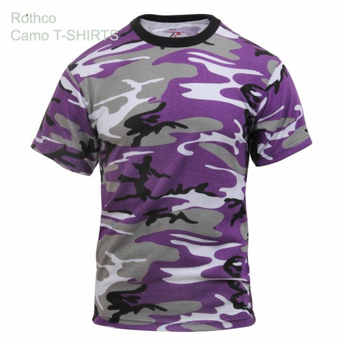 USA ミリタリーTシャツ 迷彩 バイオレット柄 メンズ ロスコ アメリカ直輸入 ROTHCO CAMO T-SHIRTS 米軍 レプリカ仕様 | ROTHCO | 02