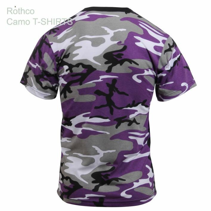 USA ミリタリーTシャツ 迷彩 バイオレット柄 メンズ ロスコ アメリカ直輸入 ROTHCO CAMO T-SHIRTS 米軍 レプリカ仕様 | ROTHCO | 03