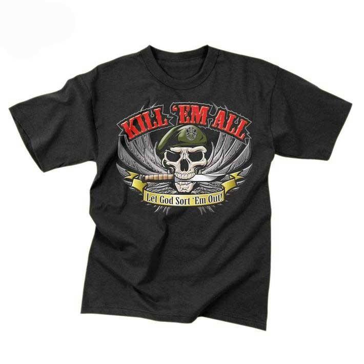 キル・エム・オールTシャツ 皆殺しだ 天国へ行くか地獄へ行くか アメリカ直輸入ROTHCO KILL 'EM ALL T-SHIRT | ROTHCO | 01