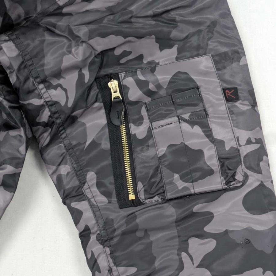 送料無料 黒の迷彩 MA-1フライトジャケット トップガン ロスコ BLAC CAMO ROTHCO ULTRA FORCE MA-1 FLIGHT JACKET！ | ROTHCO | 06