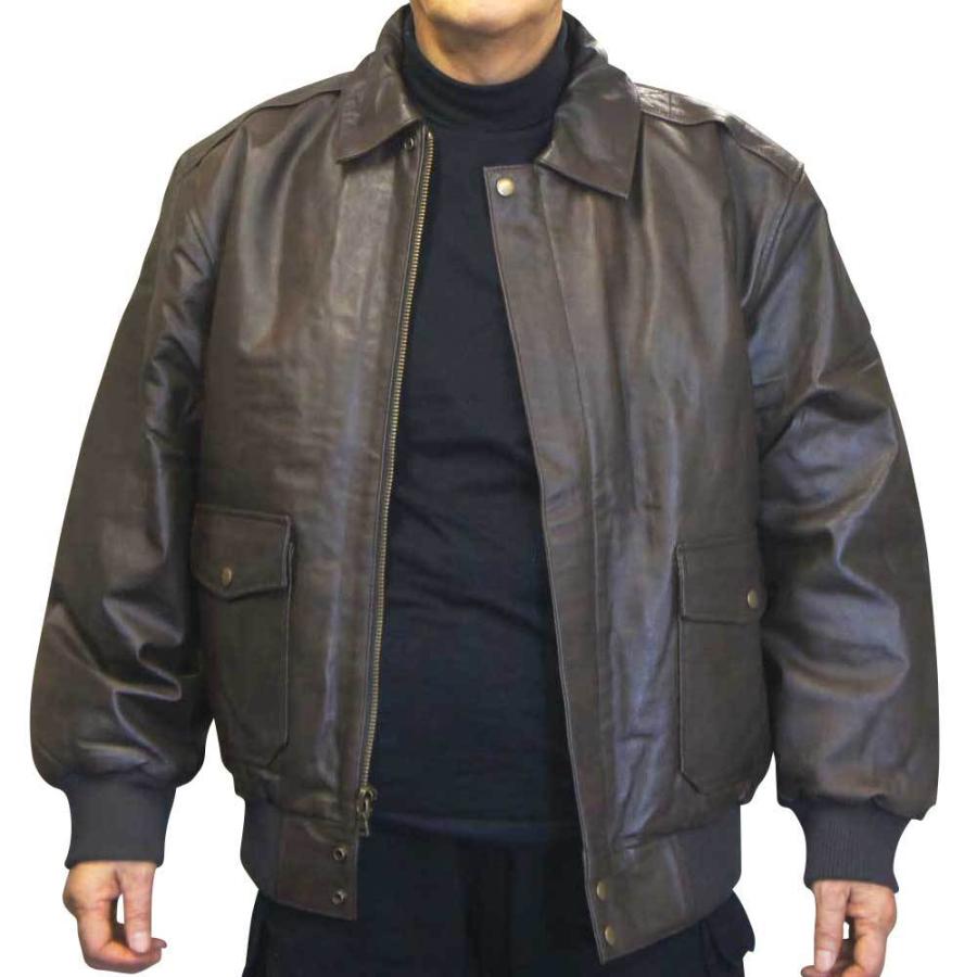 送料無料 復刻クラシック 革ジャン ロスコ レザー フライト ジャケット ブラウン ROTHCO A-2 BROWN LEATHER JACKETの画像
