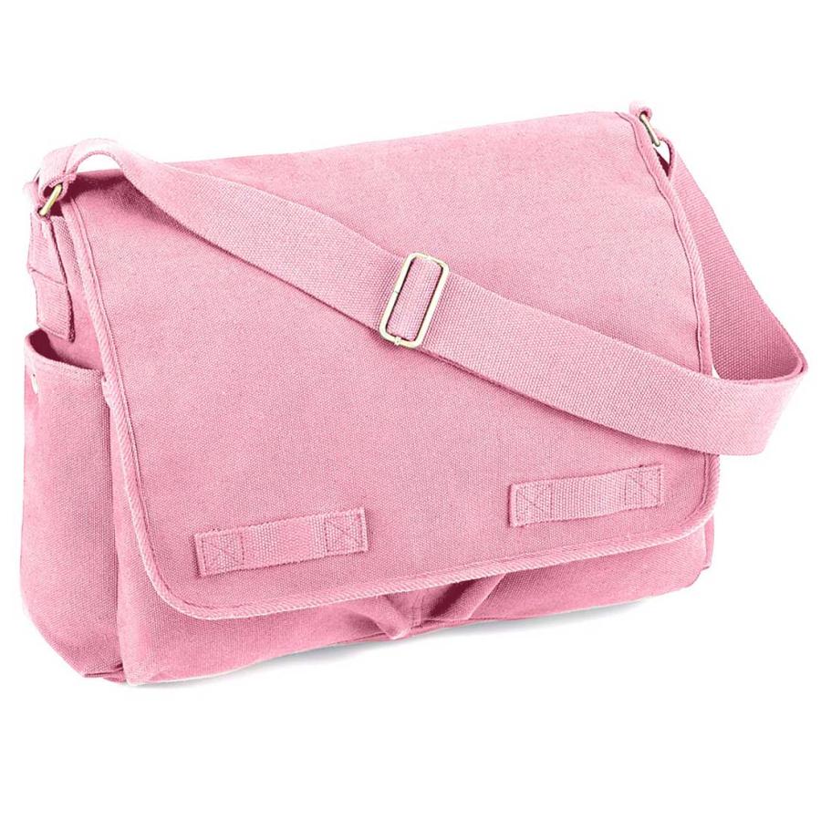 ロスコ ミリタリー 24 ジャック・バウアーモデル 16リットル  ピンク メッセンジャーバッグ   rothco Vintage Unwashed Canvas Messenger Bag | ROTHCO