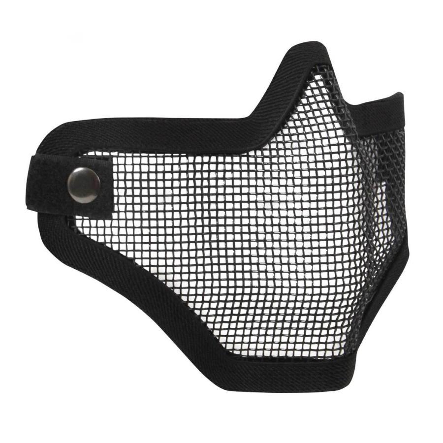 送料無料 2重のガード ！ カーボンスチール ハーフフェイスマスク メッシュ Carbon Steel Half Face Mask - Black | ROTHCO | 02