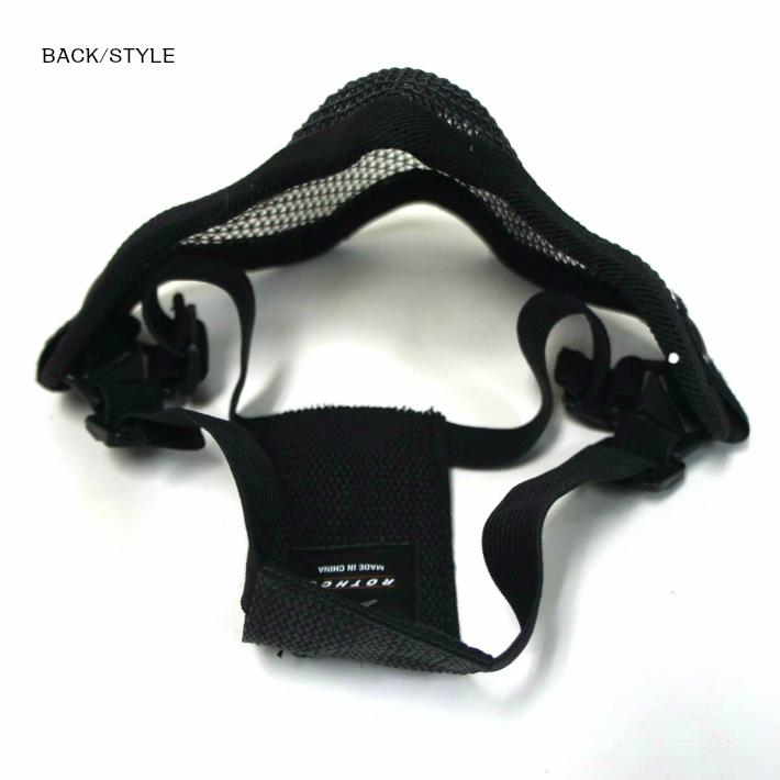 送料無料 2重のガード ！ カーボンスチール ハーフフェイスマスク メッシュ Carbon Steel Half Face Mask - Black | ROTHCO | 04