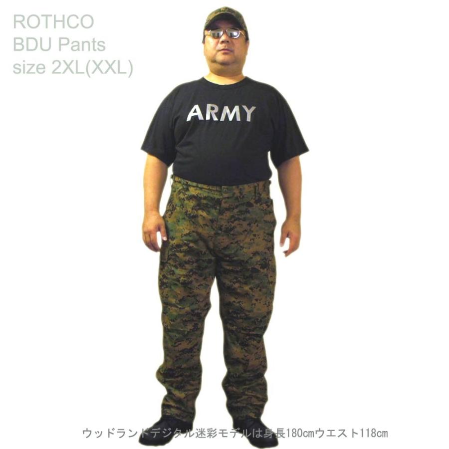 でかいUSAサイズ 迷彩 カーゴパンツ ウッドランドデジタル柄 メンズ ミリタリー ロスコ Rothco B.D.Uパンツ 米軍 レプリカ仕様｜efc｜05