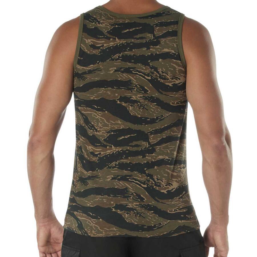 際立つ USAスタイル タンクトップ タイガーストライプ迷彩 ロスコ Rothco Camo Tank Top BY USA | ROTHCO | 01