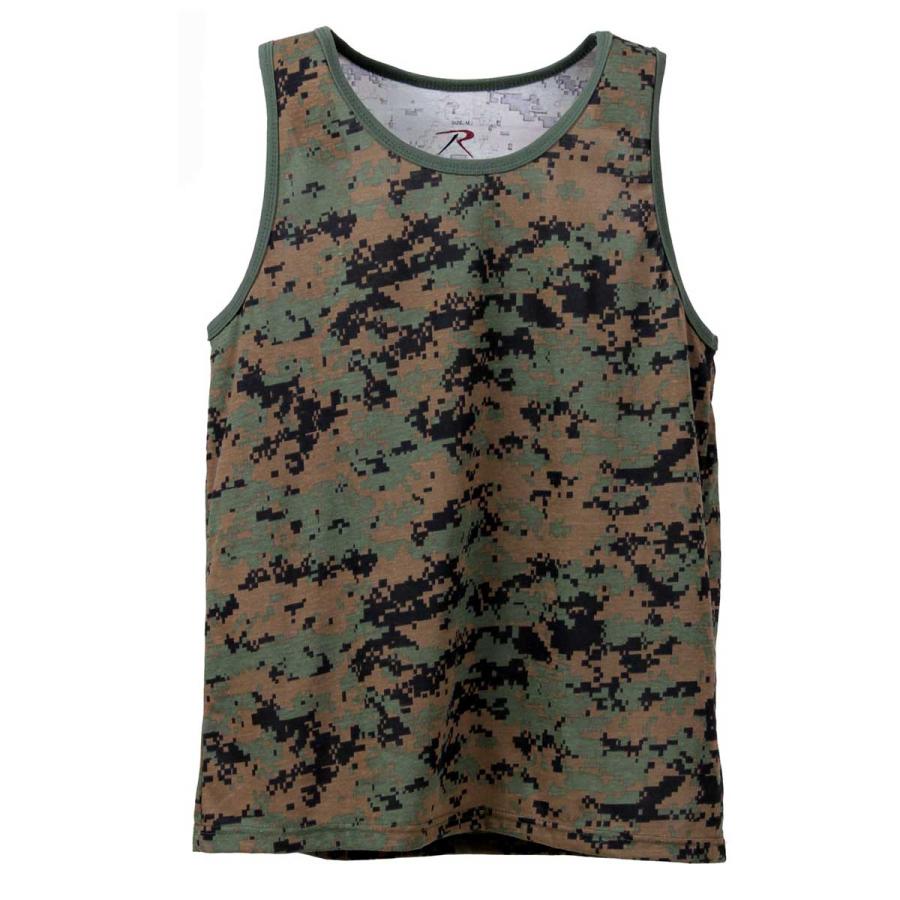 USAスタイル タンクトップ ウッドランドデジタル迷彩 ロスコ  Rothco Camo Tank Top BY USA | ROTHCO | 01