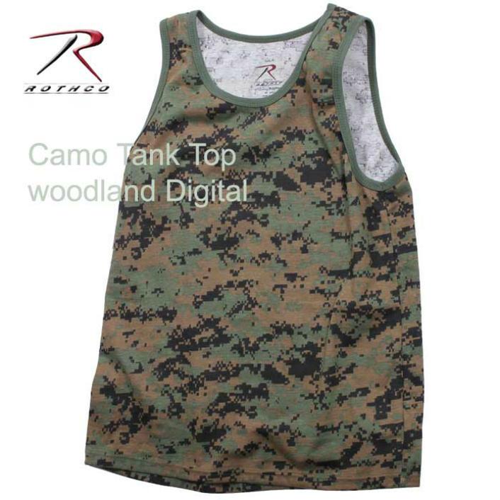USAスタイル タンクトップ ウッドランドデジタル迷彩 ロスコ  Rothco Camo Tank Top BY USA | ROTHCO | 03