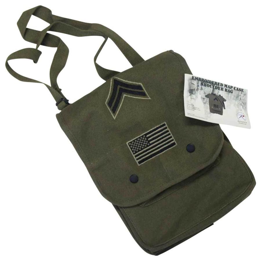 米軍GI ミリタリーショルダーバッグ コットン 9L サイズ  ロスコ 軍用地図収納カバン、タブレットも入ります | ROTHCO | 01