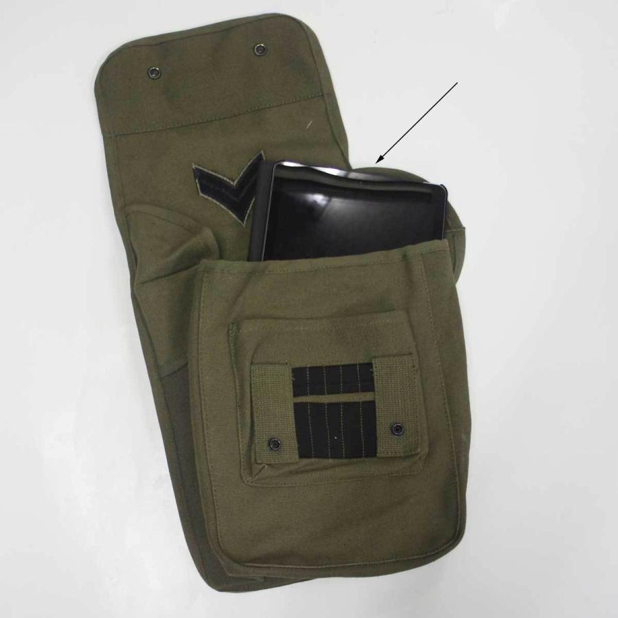 米軍GI ミリタリーショルダーバッグ コットン 9L サイズ  ロスコ 軍用地図収納カバン、タブレットも入ります | ROTHCO | 02