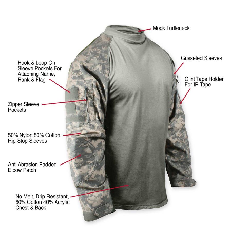 送料無料 USAロスコ コンバットシャツ NYCO FR 耐火 長袖 ハイネック SWAT 特殊部隊用 >Rothco NYCO FR Fire Retardant Combat Shirt | ROTHCO | 03
