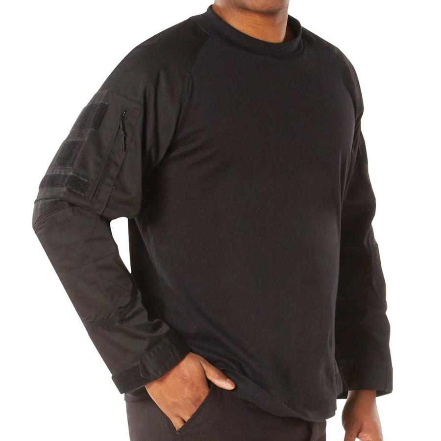 送料無料 SWAT コンバット シャツ ハイネック 黒  NYCO FR 耐火 タートルネック ロスコ 長袖シャツ 特殊部隊用 Rothco | ROTHCO | 06