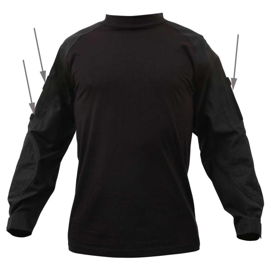 送料無料 SWAT コンバット シャツ ハイネック 黒  NYCO FR 耐火 タートルネック ロスコ 長袖シャツ 特殊部隊用 Rothco | ROTHCO | 07