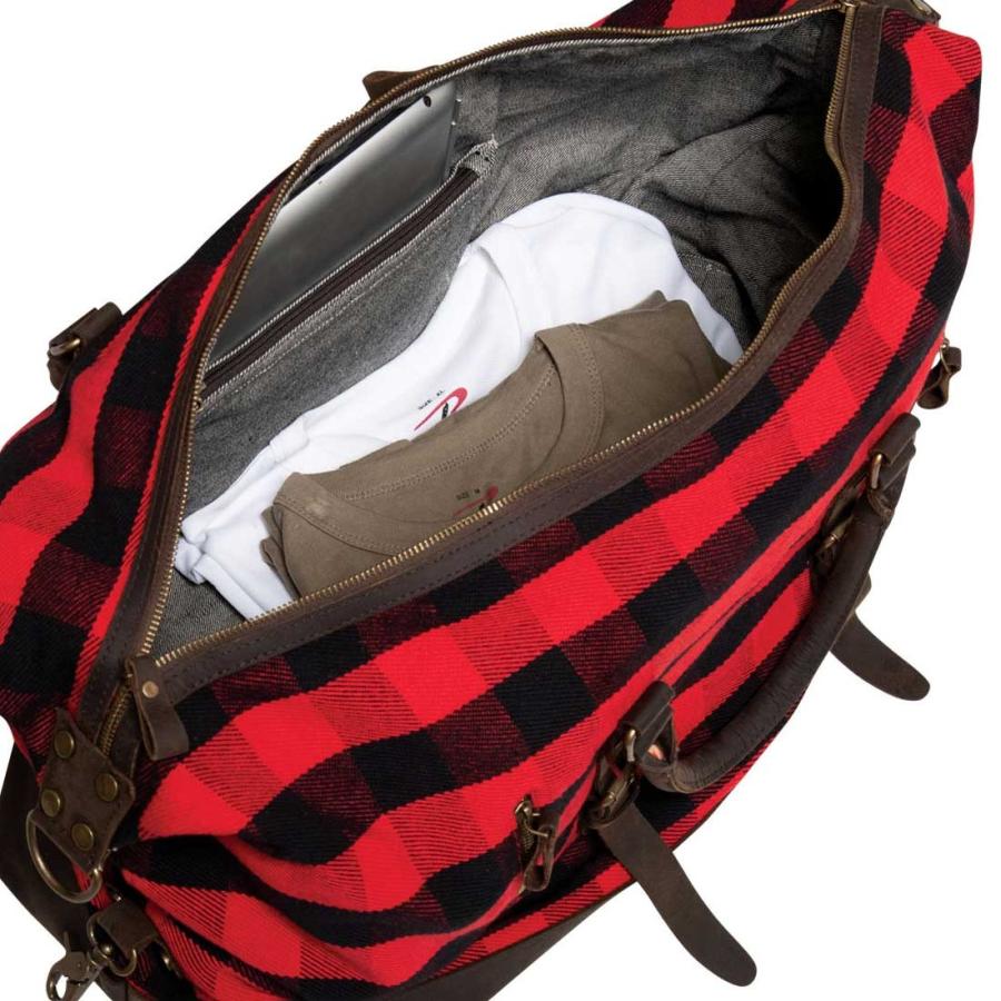 お泊り専用　タータンチェック USAボストンバッグ  60リットル容量 ミリタリー バック ヴィンテージ加工　ロスコ | ROTHCO | 04