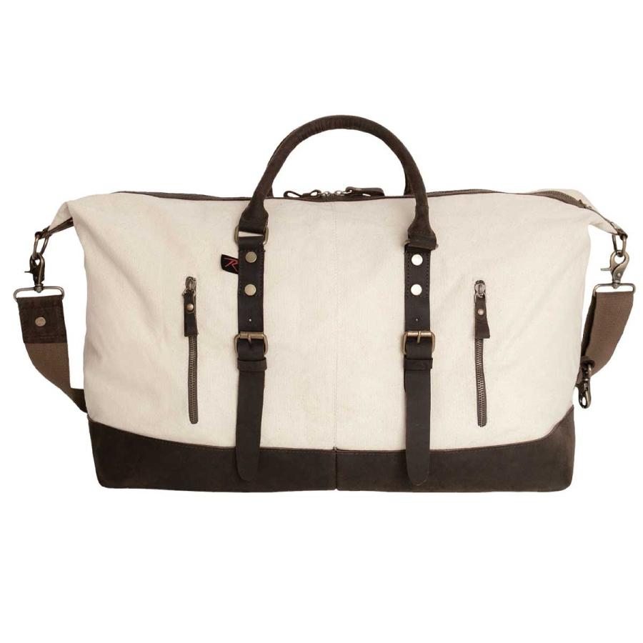 お泊り専用　キャンバス　ナチュラルカラー  USAボストンバッグ  60リットル容量 ミリタリー バック ヴィンテージ加工　ロスコ | ROTHCO | 01